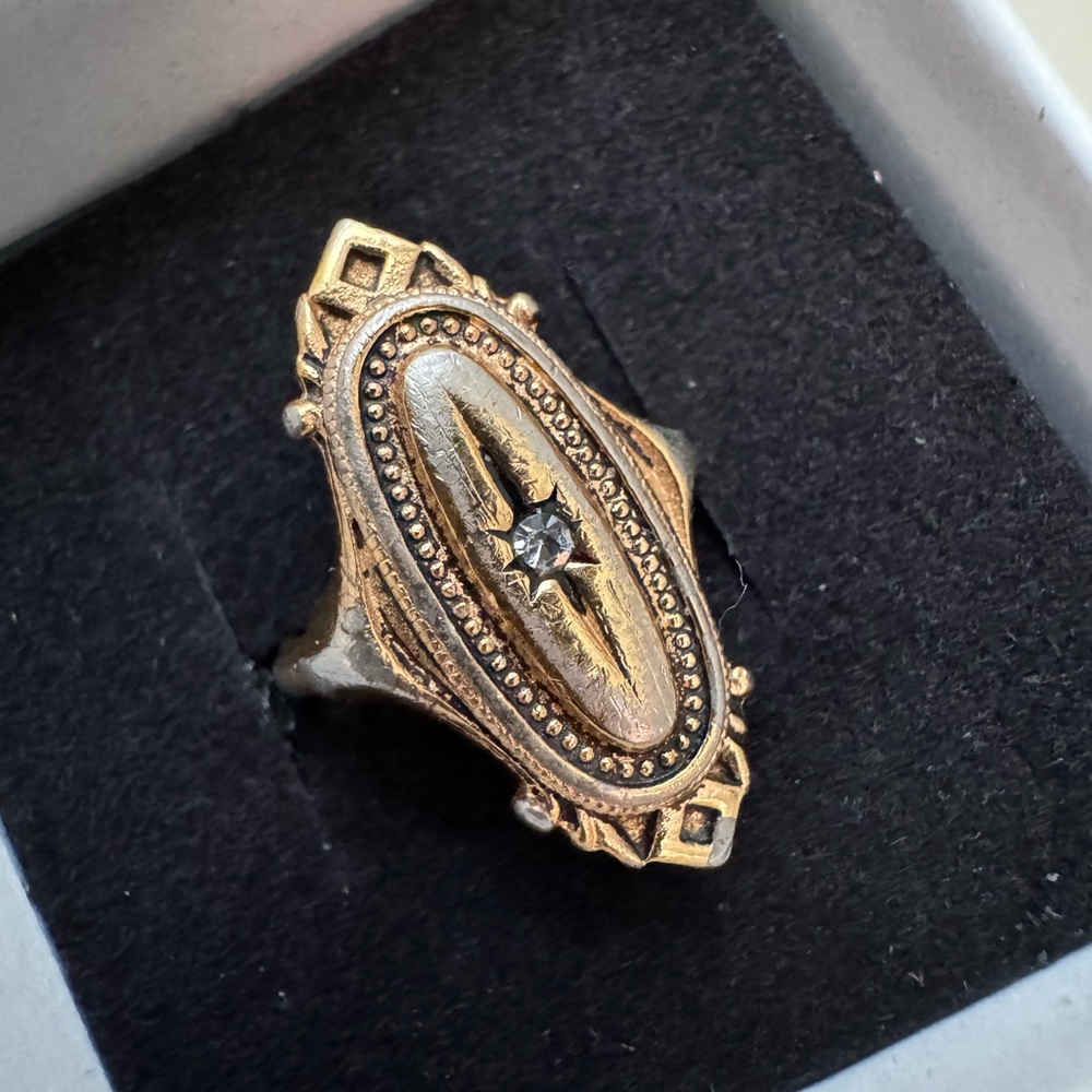 Kensington Avon Gold Tone Ornate Ring